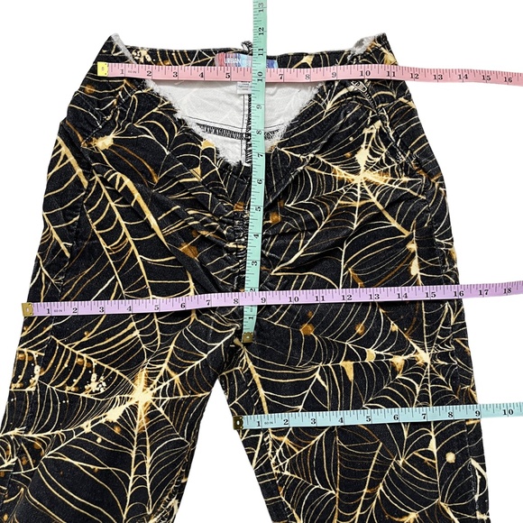 Urban Outfitters Spider Web Print Ruched V-Front Pant 27 - Picture 9 of 14